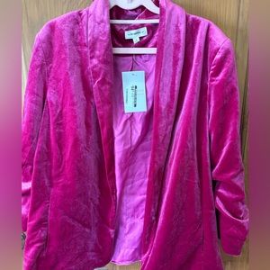 Eesome hot pink velvet blazer
